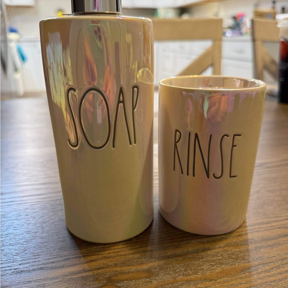 4 piece iridescent Rae Dunn brand new BUNDLE - Picture 2 of 9